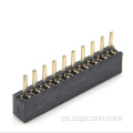 Conector hembra de paso de 1,0 mm de una sola fila recta